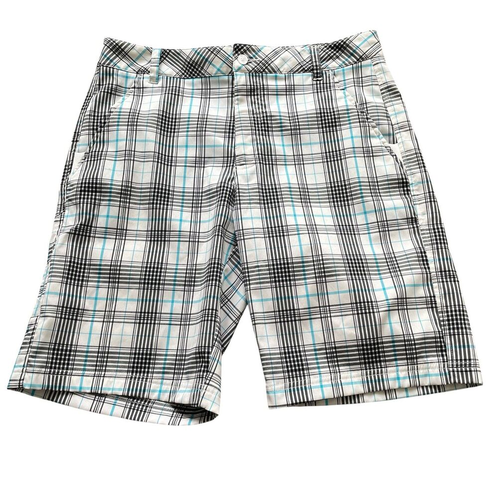FILA Sport Mens Shorts Golf Plaid Sz 32 Y2k Preppy Skater Indie Outdoors Utility